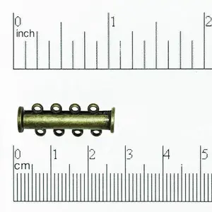 26mm x 10mm 4- Hole Magnetic Slide Clasp Sold by the Piece - CL/MC120/4