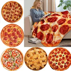 Tortilla Blanket, Realistic Food Wrap Blanket Sided, Novelty Funny Tortilla Round Soft Blankets