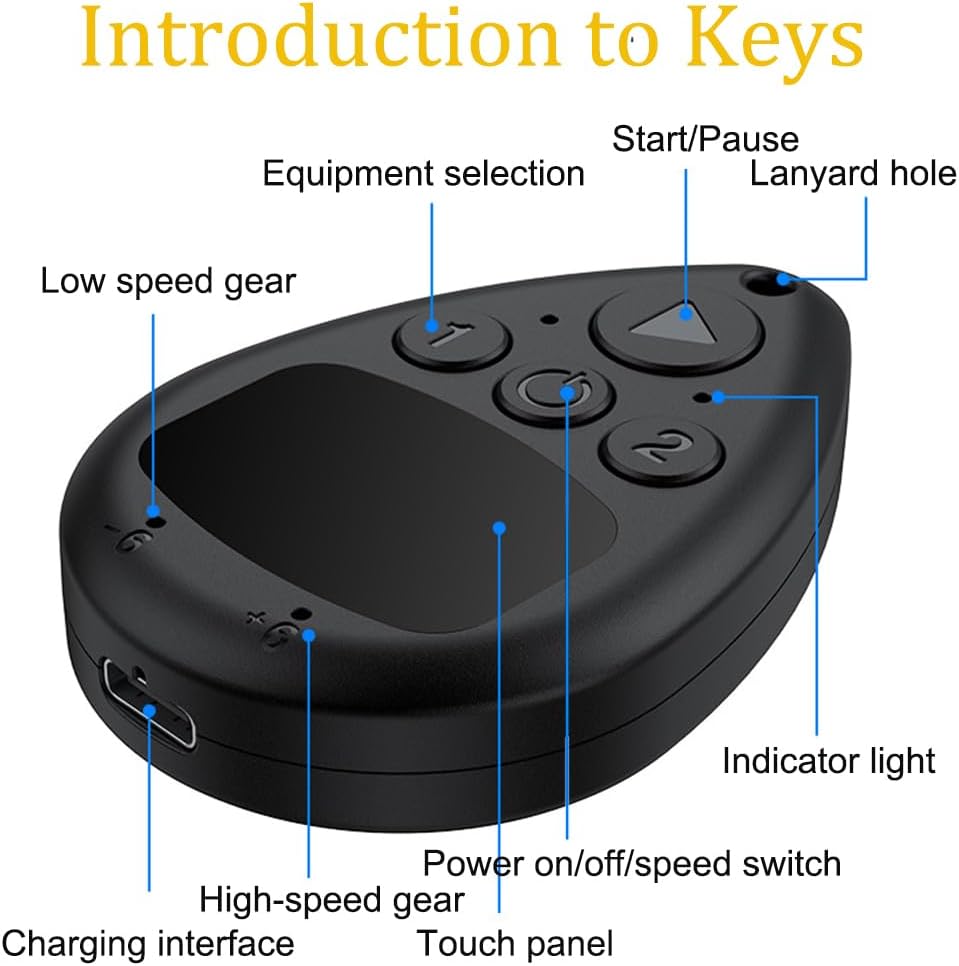 Wireless Auto Clicker for Phone, Adjustable Speed Silent Screen Tapper – No Root Needed, Bluetooth Physical Clicker for Android & iOS Mobile Games, Apps & Live Streaming