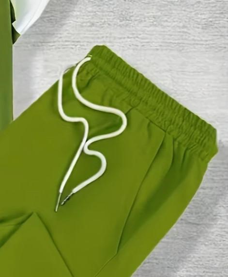 Fashionable and comfortable men's beach vacation printed short sleeved pants set; festival gift