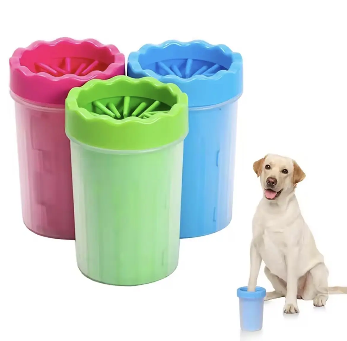 PawClean Pro Dog Paw Cleaner - Silicone, Reusable Multi-Size Pet Claw Care Grooming Supply for Quick Cleaning, All Seasons Home & On-the-Go Use