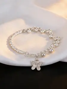Women Butterfly Bell Forest Bracelet, Stainless Steel Elegant Design, Perfect Gift for Women & Couples, All-Season Jewelry