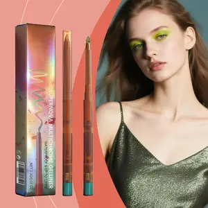 AMZ Color-Changing Eyeliner Pen #Green / Unique eye makeup style with smooth lines that don’t skip or smudge; color-changing, shimmering makeup
