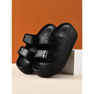 Platform Sandals for Wide Feet, Fashionable 6.5cm Height, Comfortable Summer & Fall Shoes, Daily Wear FootwearGift