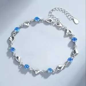 Heart Style Necklace & Bracelet Set for Women | Crystal Style Fashion Jewelry