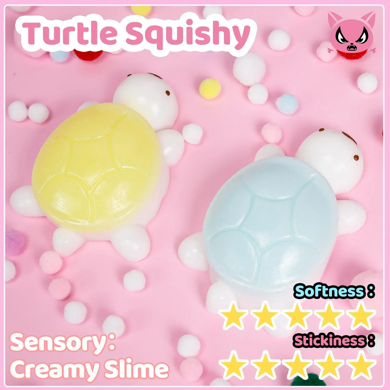 [Gifts for Kids] 2025 Handmade Turtles taba Squishy Soft& Sticky Squezze Toys Turtle Squishies - Stress Relief Toy taba squishy deck