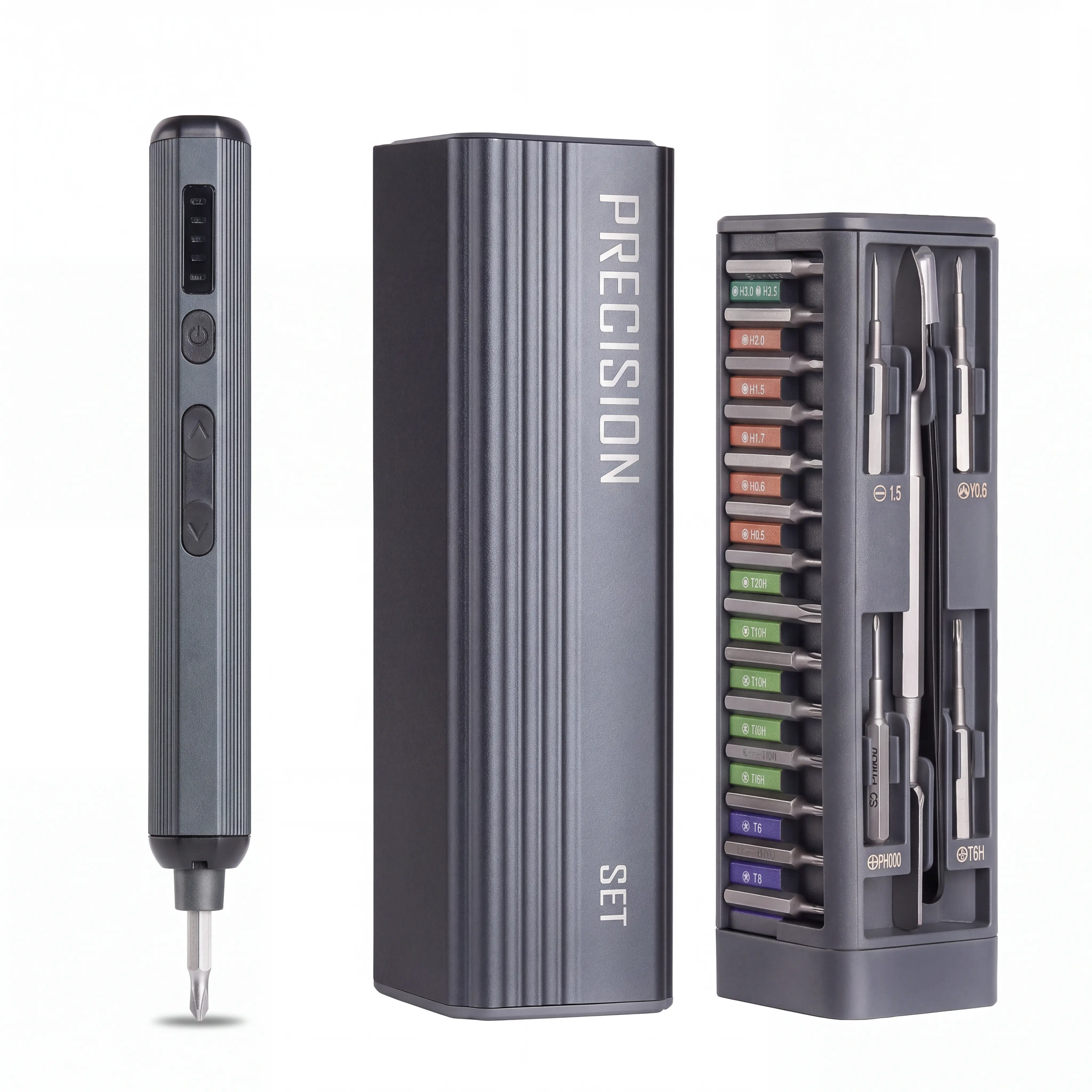 VMAN  3.7V Cordless Mini Electric Screwdriver Set - 52-in-1 Magnetic Bits, 5/32in Hex Magnetic Storage, Power Tool Accessory for Phone Repair - Birthday Gifts for BF, Cool Mens Gifts, Tools And Gadgets, Cool Gifts For Guys