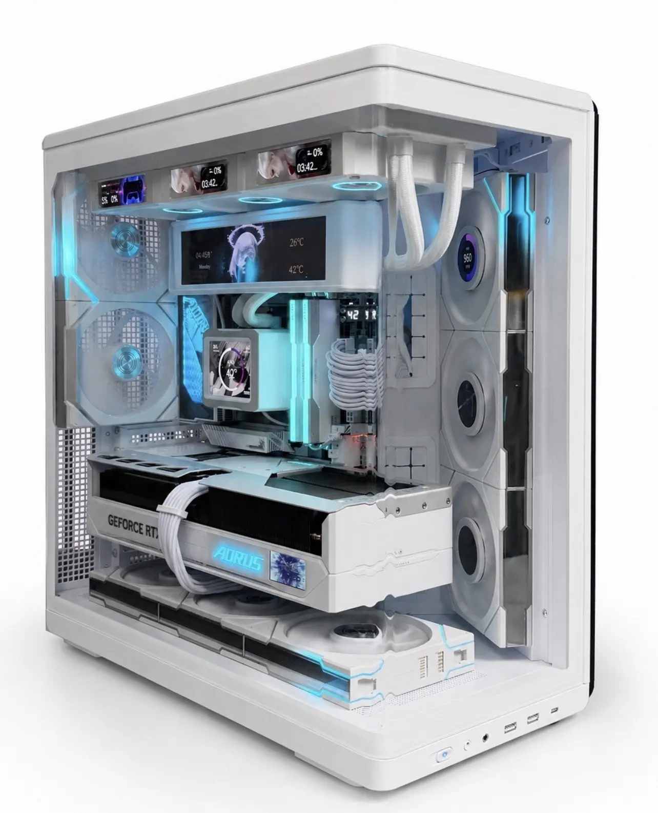 Custom Built White RTX 5080 Gaming PC | Ryzen 9 9900X3D | 64GB DDR5 | 4TB Gen5