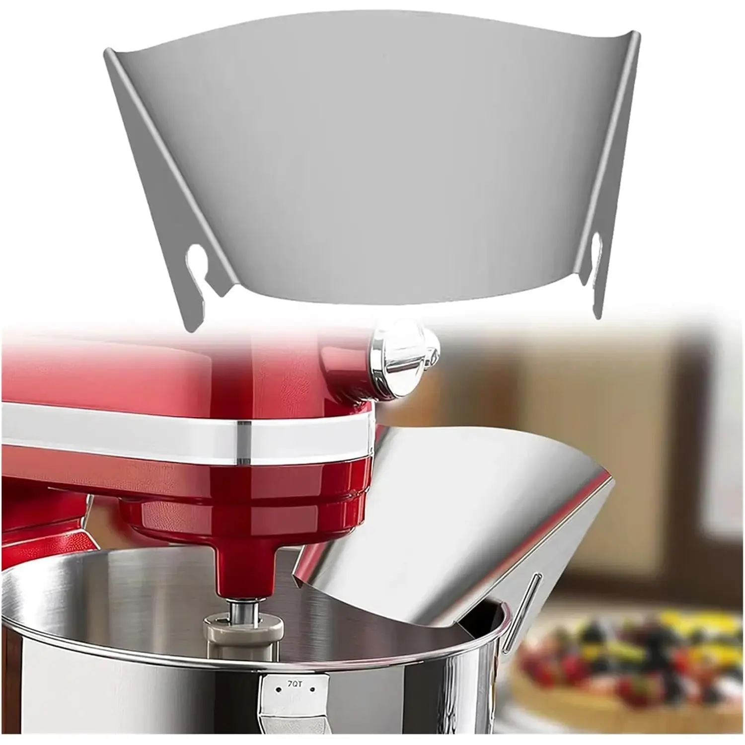 Stainless Steel Pouring Tray Attachment for Kitchenaid Mixer, Durable Replacement Part, Easy-To-Use Household Accessory for Baking & Cooking