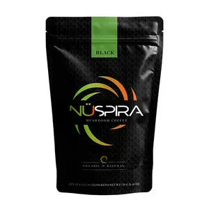Nuspira Adaptogenic Mushroom Coffee, Black – Focus, Energy & Immune Boost Blend Beverage Natural red owl  coffee coffeetoppers Taffy medium roast
