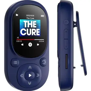 32GB MP3 Player Back Clip, Mini Portable Music Player FM Radio, with Recording Function, Key Type MP3 Player Walking Pedometer AEVYVKV