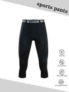 Men's Basketball Compression Shorts, Elastic Breathable Quick-Dry Gym Training Pants, Comfortable Sports Wear for Active Lifestyle