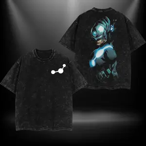 The Maker  Mr. Fantastic - Fantastic 4 Printed Oversize Lightweight Acid Washed Tee Super Hero TV Show Graphic Top Cotton Gift T-Shirt For Comic Lover, Gift T-Shirt For Movie Lover tees  good