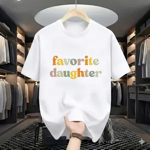 The Best Gift for Her!  "Favorite Daughter" Retro Graphic Tee | Cute Colorful Aesthetic T-Shirt | Birthday & Holiday Gift for Daughters