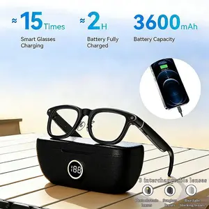 2026 New X01-AI 4K Smart Camera Glasses – Equipped with 6-axis stabilization, AI image recognition, real-time translation, and a charging case. Supports ENC noise reduction for Bluetooth calls. A stylish travel accessory, rechargeable. Photochromic Lenses