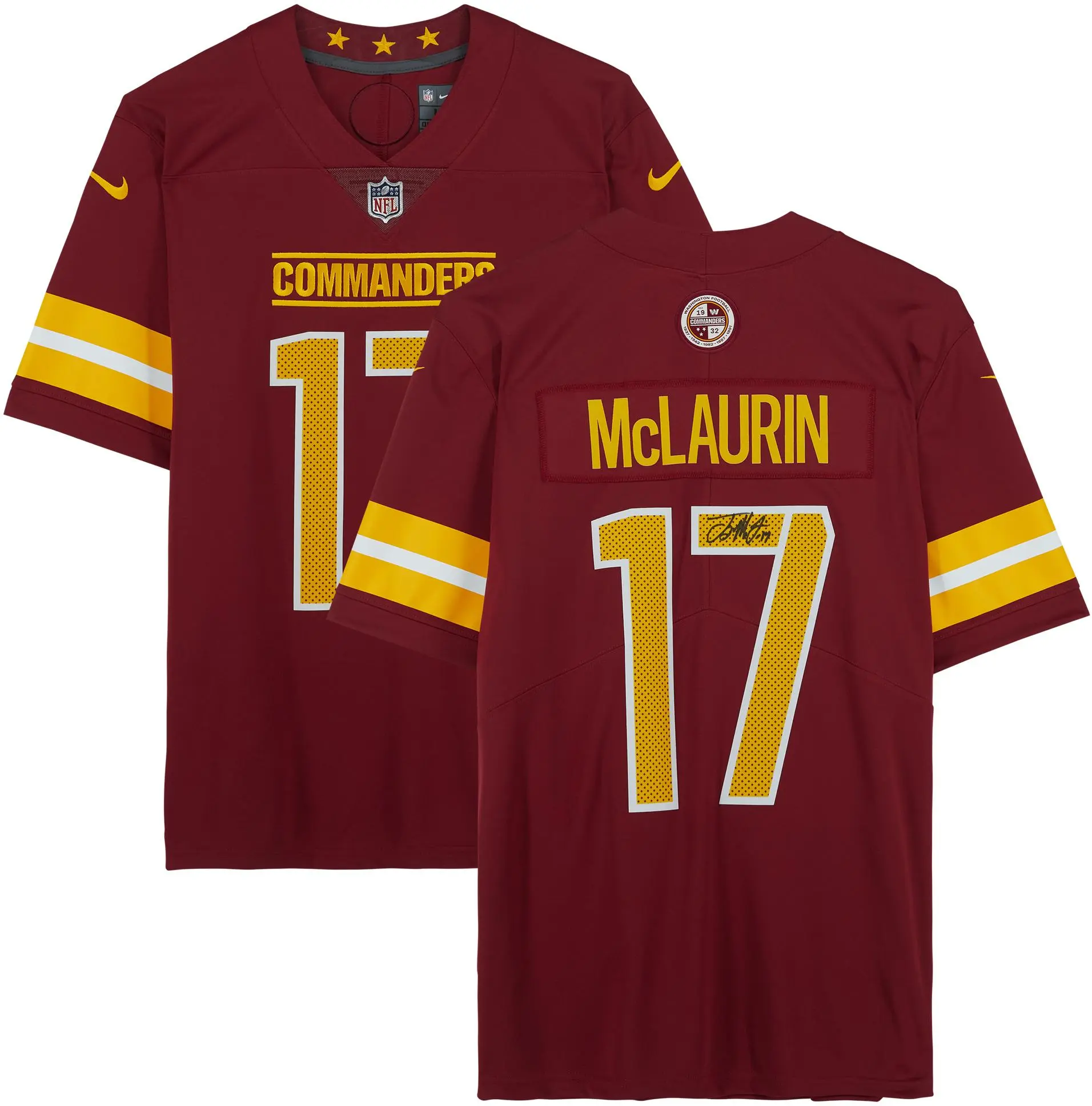Terry McLaurin Washington Commanders Burgundy Nike Limited Jersey - Fanatics Authentic Certified