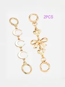 Heart & Moon Design Purse Chain Extender, Novelty Bag Extender Chain, Purse Strap Extenders for Women & Girls, Bag Charm Accessories