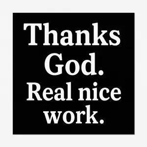 Thanks God - sticker