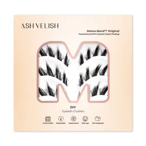 Ash Velish Natural Looking False Lashes - 3D Mink Effect Eyelashes, Reusable & Lightweight, Easy to Apply for Daily Wear/Party/Wedding