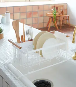 Over-the-Sink Dish Rack - Steel + Wood