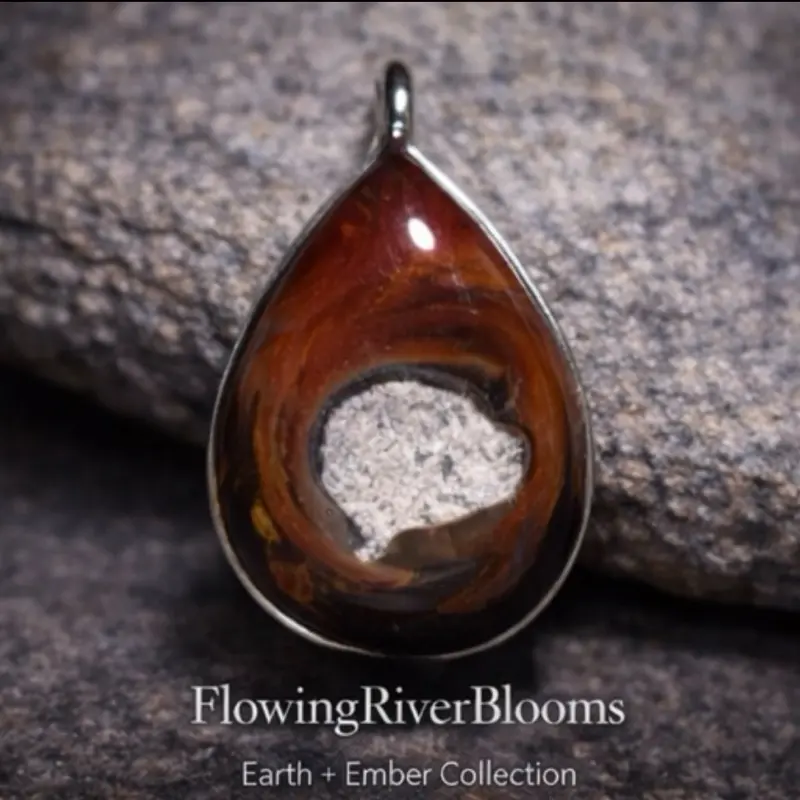 Fire Ash Resin Pendant