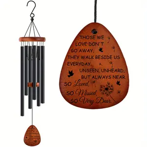 1pc 32 Inch Large Wood Memory Sympathy Wind Chimes for Loss of Loved One, Personalized Bereavement/Condolences Memorial Gift, Remembrance Cardinal Windchime for Grief of Love Ones Lost
