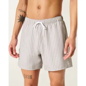 Hollister Mid-Thigh Seersucker Swim Trunks
