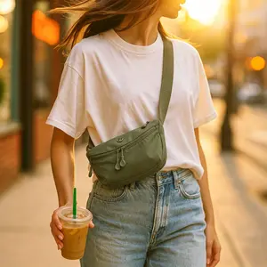 Crossbody Sling Bag Lightweight Water-Repellent Travel Shoulder Pack with Adjustable Strap & Multiple Zip Pockets for Daily Outdoor Hiking Sports Trendy Street Style - Versatile Design Women's Adjustable Crossbody bag Nylon crossbody bag women tiktokshops