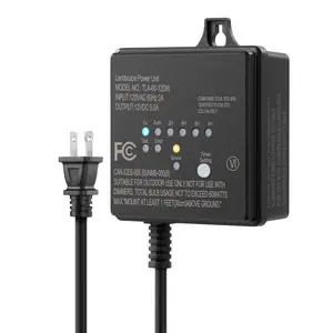 60W 120V AC to 12V DC Outdoor Low Voltage Transformer with Timer and Photocell Light Sensor, Weatherproof, Specially for LED Landscape Lighting, Spotlight, Pathway Light, ETL Listed