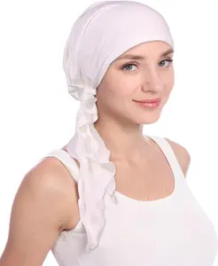 Pre Tied Chemo  Scarf for Women - Slip On Bandana Headwrap Caps Cancer Turban Sleep Hair Cover Hat