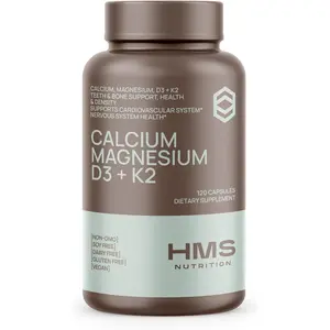 Calcium, Magnesium, Vitamins D3 and K2 Supplement - 120 count