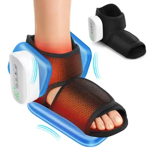 Air Compression Ankle Foot Massager 4 Heating Levels 3 Modes Foot Massage Device Cordless Ankle Massage for Plantar Fasciitis Swelling Heated Ankle Wrap