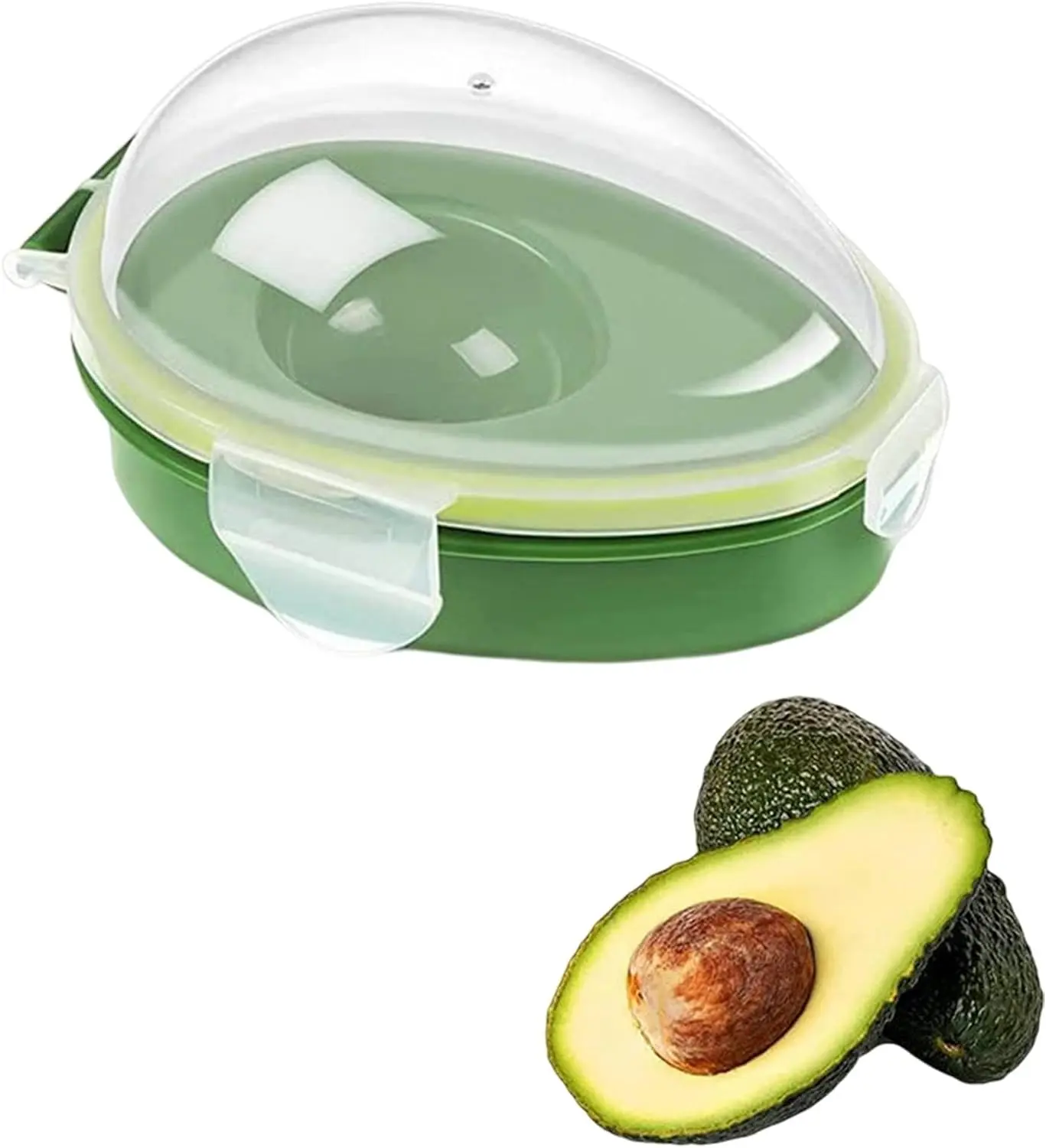 Avocado Saver Holder, Reusable Avocado Storage Food Crisper Storage Box Fruit Fresh Container to Keep Your Fruit Fresh for Days(COLOR:Green)