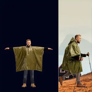 One-piece portable outdoor raincoat, warm, waterproof, rainproof and windproof, very suitable for outdoor hiking, camping and mountain climbing