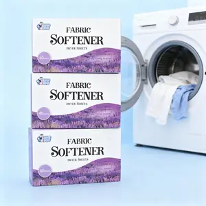 Lavender Laundry Fabric Softener Sheets 40 Pieces, Long-Lasting Fragrance Dryer Sheets Anti-Static Clothing Fresheners for Dryer Use