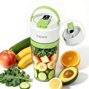 ZHENMI J27 BPA-Free Cordless Portable Personal Blender – 24oz Ice Crushing Blender for Shakes & Smoothies, USB Rechargeable, Lightweight & Compact Design with Modern Look, Easy to Clean, Fits Most Cup Holders & Backpacks, Dishwasher Safe. On-the-Go