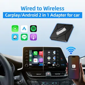 Binize 2 in 1 Wireless CarPlay & Android Auto Adapter for Car with OEM Wired CarPlay/Android Auto