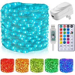 Color Changing Fairy String Lights: 66 Feet 200 Led Waterproof Twinkle Lights with Remote and Plug and 4 Light Modes for Craft Bedroom Ceiling Wedding Christmas 16 Colors