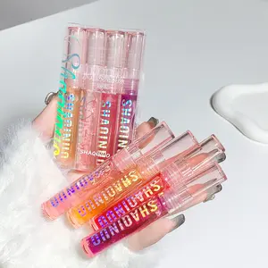Moisturizing Lip Gloss Set, Long Lasting Water Glossy Jelly Lip Gloss, Glossy Lip Glaze, Plumping Lip Oil for Girls & Women