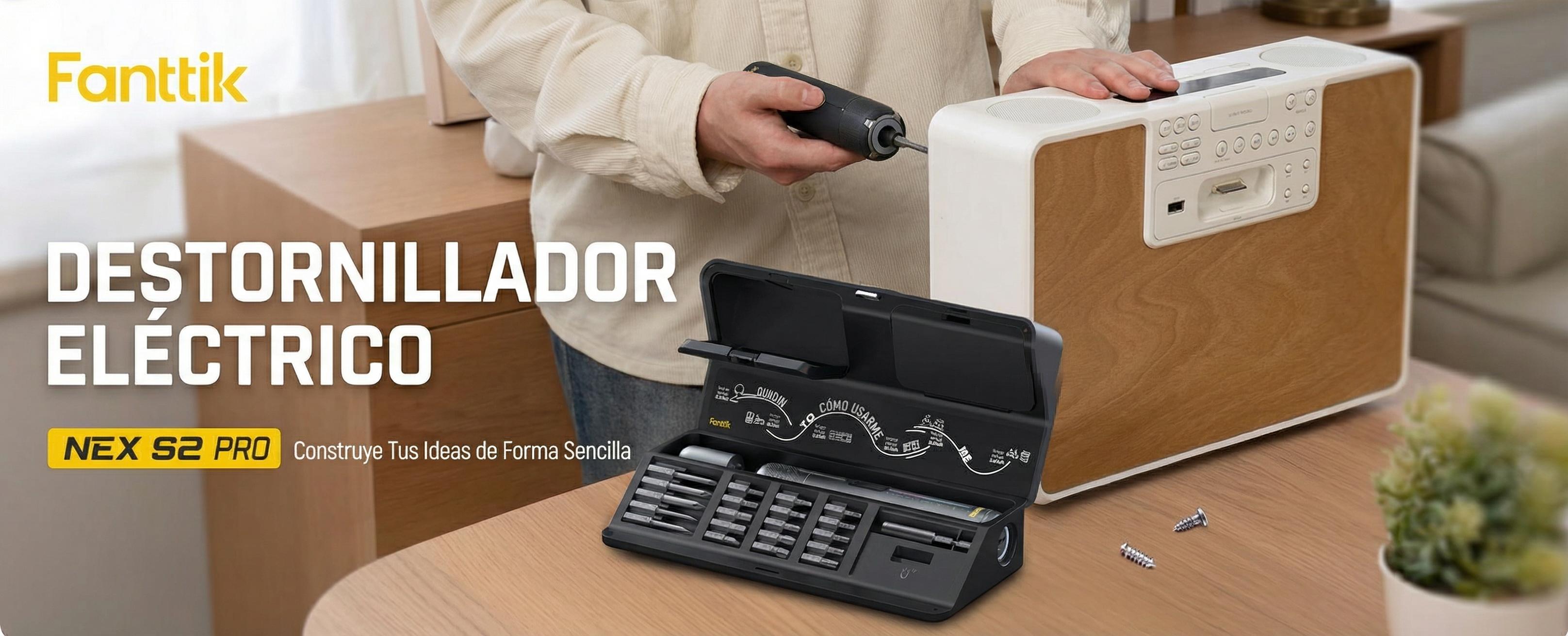 Destornillador Eléctrico Fanttik S2 Pro, Juego de Destornillador Inalámbrico, 7 Ajustes de Torque, 0.5 a 6 N·m, 20 Puntas Magnéticas, Cabezal Hexagonal de 1/4", con Adaptador de Ángulo de 90°, para Muebles y Reparaciones del Hogar Destornillador Eléctrico Fanttik S2 Pro, Juego de Destornillador Inalámbrico, 7 Ajustes de Torque, 0.5 a 6 N·m, 20 Puntas Magnéticas, Cabezal Hexagonal de 1/4", con Adaptador de Ángulo de 90°, para Muebles y Reparaciones del Hogar