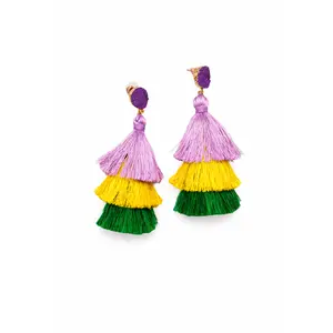 Mardi Gras Muse Tassel Earrings