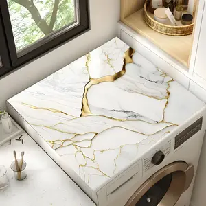 Christmas Cracked Washing Machine Dust Pad, Absorbent Countertop Mat, Fast Dry Fridge Pad, Microwave Dust Cover