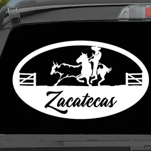Mexico Decal Sticker Coleadero Charreada Rodeo Vinyl Stickers para carros Diseño Charro de Mexico Calcomanias para Trocas y Carros
