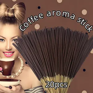 Coffee Scented Incense Sticks, 22cm/8.66 Inches, Fresh Coffee Cocoa Fragrance, Aromatic Line Incense for Relaxation