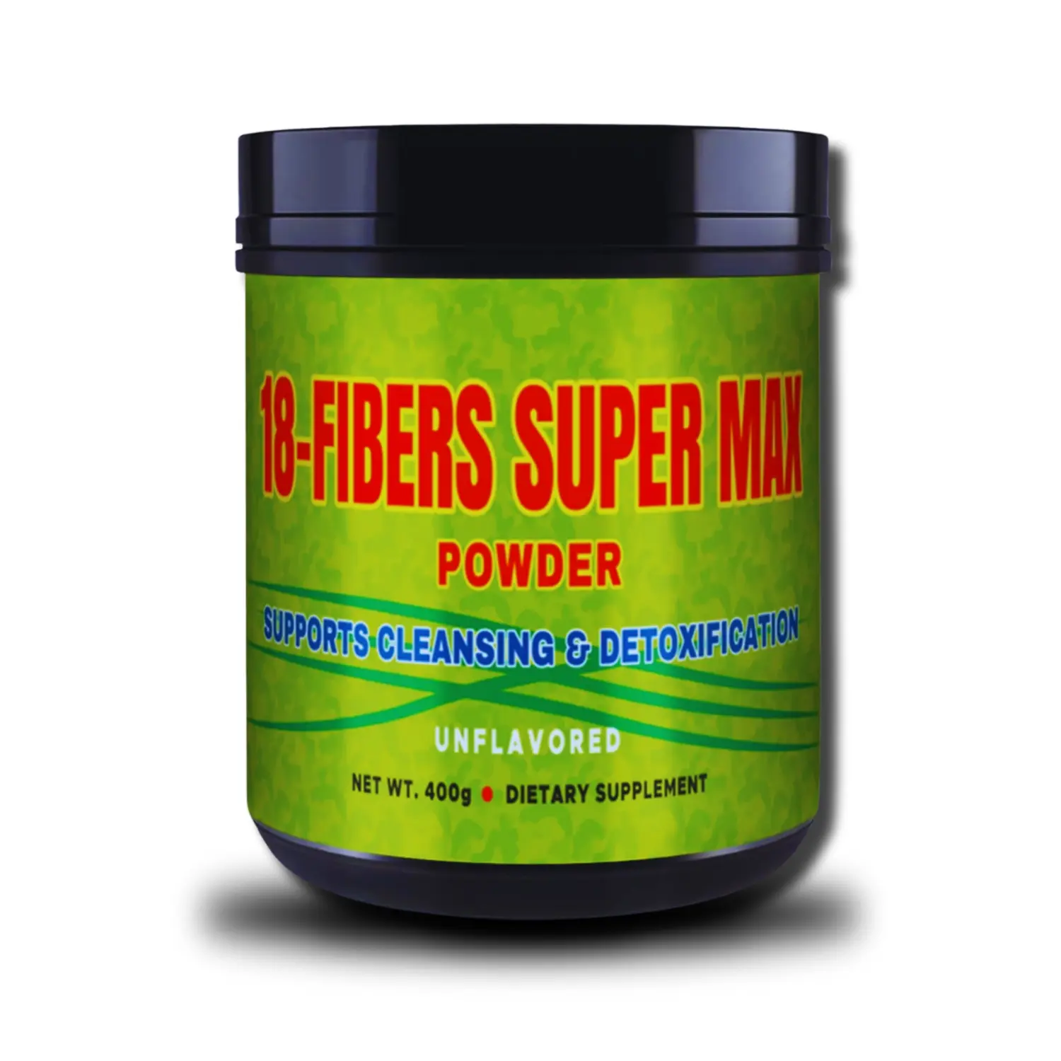 FIBRA 18 Super MAX Powder – 400g – 18-Fiber Blend with Senna, Flaxseed, Prune, Apple & More – Dietary Supplement for Digestive Cleansing & Detoxification, Unflavored – Natural Digestive Support