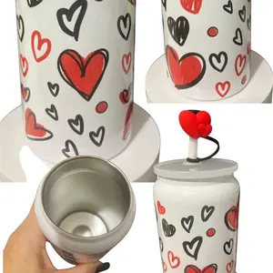 Valentine Heart Design  SS 16oz cup