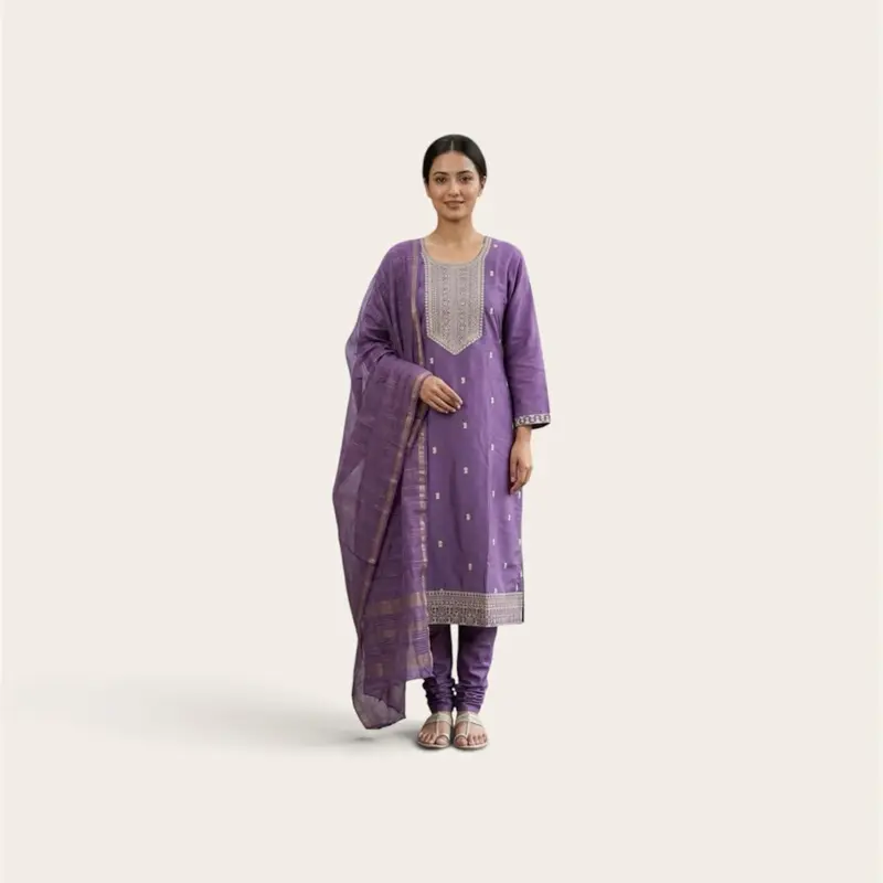 Plus Size Silk Kurta Set - Soft, Comfortable, Breathable for Casual & Formal Occasions