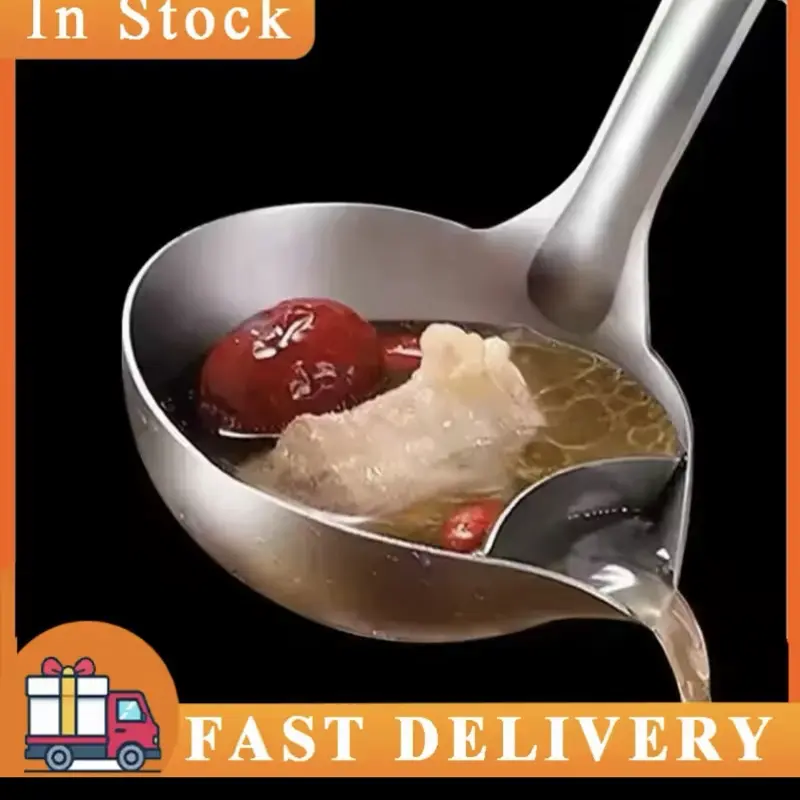 Stainless Steel Ladle for Soup and Broth Kitchen Utensil