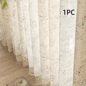 Vintage Floral Print Curtains, Customizable Light Weight Drapes, Full Sun Blocking Design, Easy Installation with Ring Holes, Room Decor Curtain