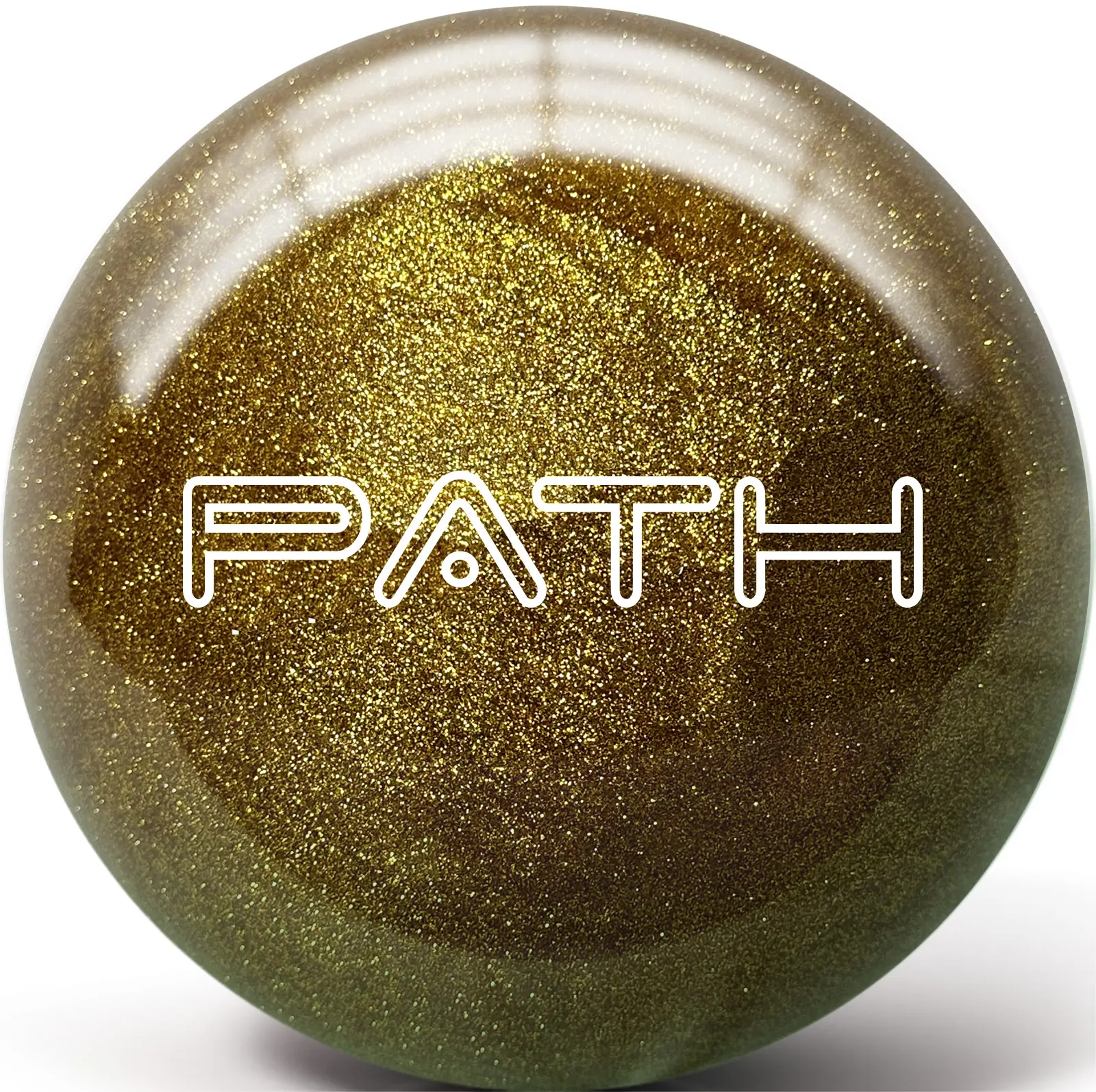 PYRAMID Path Polyester Bowling Ball - Gold Glitter Finish, Varied Weights, Unique Design, Ideal for Dry Lane Conditions, Spare Shooting, Bowling Balls